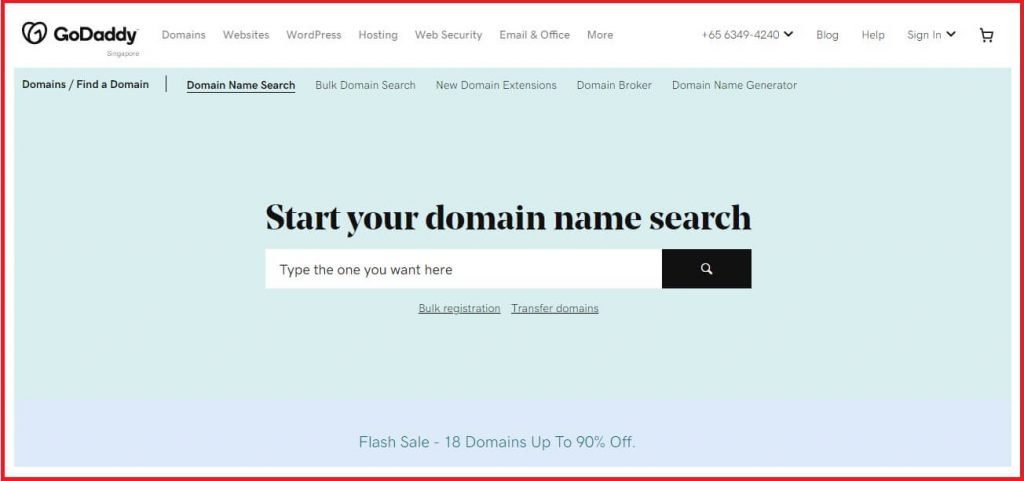 GoDaddy Available domain name search